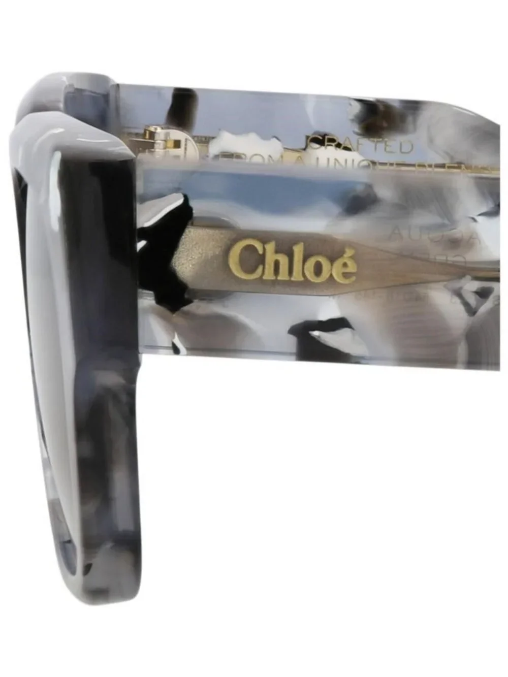 New Chloé Womens Square/Rectangle Grey Grey Grey Fashion Designer Sunglasses